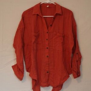 Loose Fitting Free People Button Down